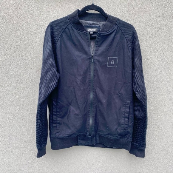 Zanerobe Hive Bomber Jacket Black Mens Size M - Picture 1 of 9